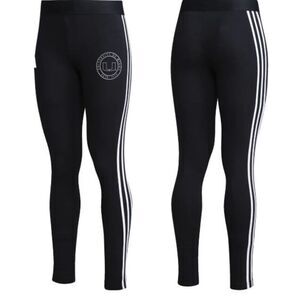 adidas University of Miami Women's Black Leggings S